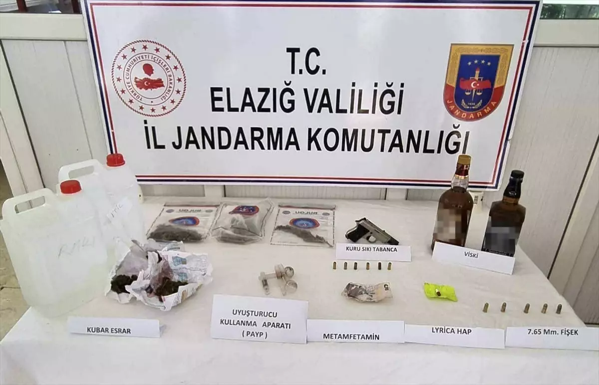 Elazığ’da Kaçak İçki ve Uyuşturucu Operasyonu